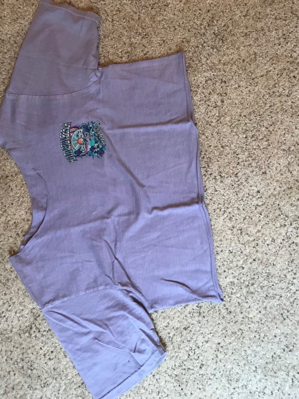 Purple Off The Shoulder Crop Top